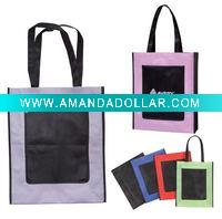 Non-woven bag with front pocket