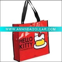 Wholesale advertising pp woven shopping bag