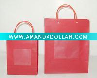 Wholesale Red color shopping bag