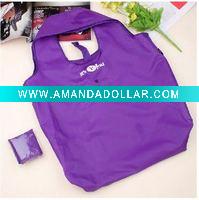 foldable polyester bag with pouch