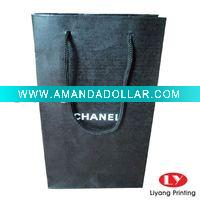 Black printed Paper Gift bag