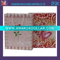 Cheap recyclable and durable white paper gift bag