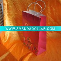 Wholesale white craft paper promational bags