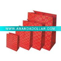 Wholesale Red Paper Shopping Bag