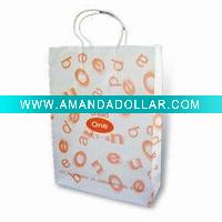 Wholesale recyclable paper shopping bag