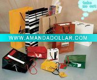 Wholesale promotional kraft paper shopping packing bag