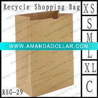 For food plain kraft paper shopping bag