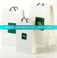 Wholesale White paper shopping bag