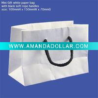 Wholesale white kraft paper shopping bags