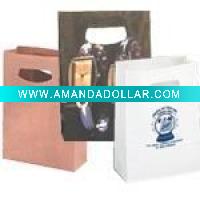 Die cut paper handle bag