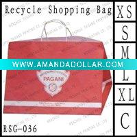 For cake PMS printing white kraft paper handle bag
