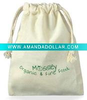Cotton drawstring pouch
