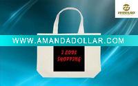 Wholesale white 100% cotton canvas tote bag