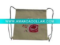 high quality cotton strawstring bag