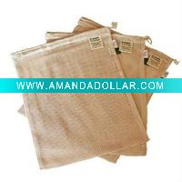 Wholesale Reusable Organic Cotton Mesh Produce Bag for storage DF807