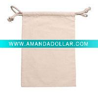 Promotional cotton canvas drawstring bag