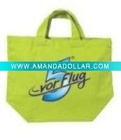 Cotton tote bag with green color