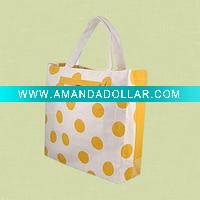 Wholesale Yellow cotton shopping bag