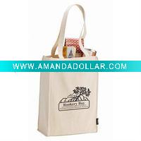 Wholesale 100% organic cotton handled shopping bag