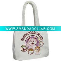 Wholesale 100% organic cotton handled shopping bag