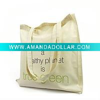 Wholesale 100% organic cotton handled shopping bag