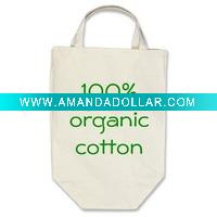 Wholesale 100% organic cotton handled shopping bag