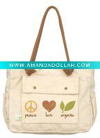Wholesale 100% organic cotton handled shopping bag