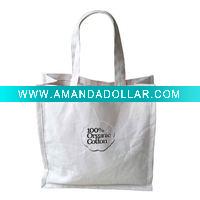 Wholesale 100% organic cotton handled shopping bag