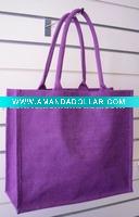 Wholesale Fashion Purple Cotton Canvas Tote Bag