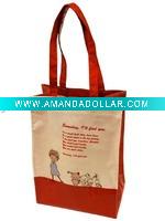 pvc laminated Canvas shopping bag