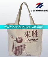 Wholesale promotional folding canvas shopping bag