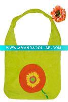 Reusable Shopping Tote, Foldable Sunflower Shoulder Tote, 4 Bag Set(TM-FSB-045)