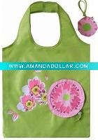 Wholesale Reusable Shopping Tote, Foldable Flower, 4 Bag Set(TM-FSB-046)