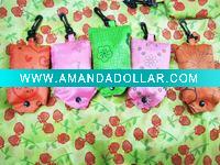 Wholesale strawberry printed/nylon Foldable shopping bag/wholesale/promotion