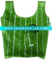 Wholesale nylon shopping bag with bamboo pattern