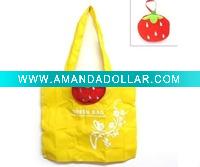 Wholesale fashion fruit foldable nylon shopping bag