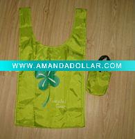 Wholesale Green Nylon shopping bag