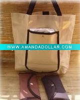 Wholesale portable shopping bag with a hanger