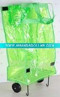 Wholesale Clear PVC shopping bag with wheels