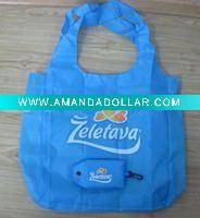 Blue Nylon shopping bag