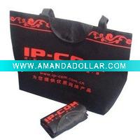portable shopping bag with a hanger