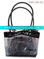 Wholesale fashionable pvc handle bag