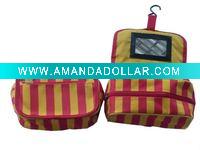Wholesale convenient travel mirror toiletry bag