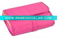 folding polyester beauty cosmetic makeup toiletry wash bag