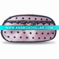Wholesale Satin and Mesh Cosmetic Bag