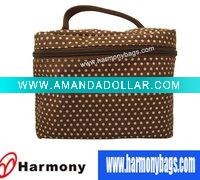 Wholesale coffee dot lady's cosmetic bag