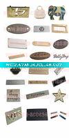 Wholesale beautiful women's excellent quality metal tag for handbag/leather bag and garment