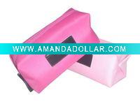Wholesale Rose microfiber cosmetic bag with 210T lining