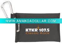 Wholesale Grey nylon glasses bag with hook for promotion