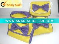 Wholesale cylindrical PU cosmetic case set